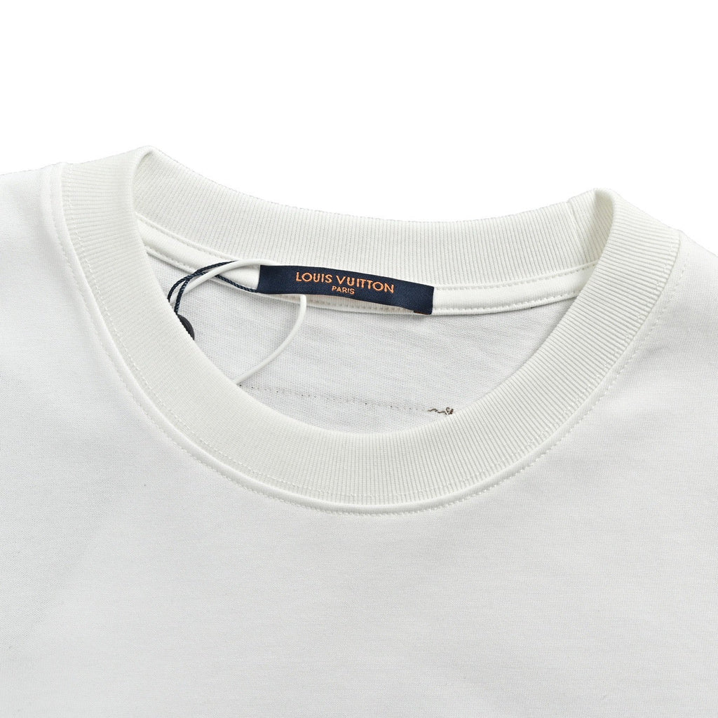 Beaded Logo Embroidered Short Sleeve Tee