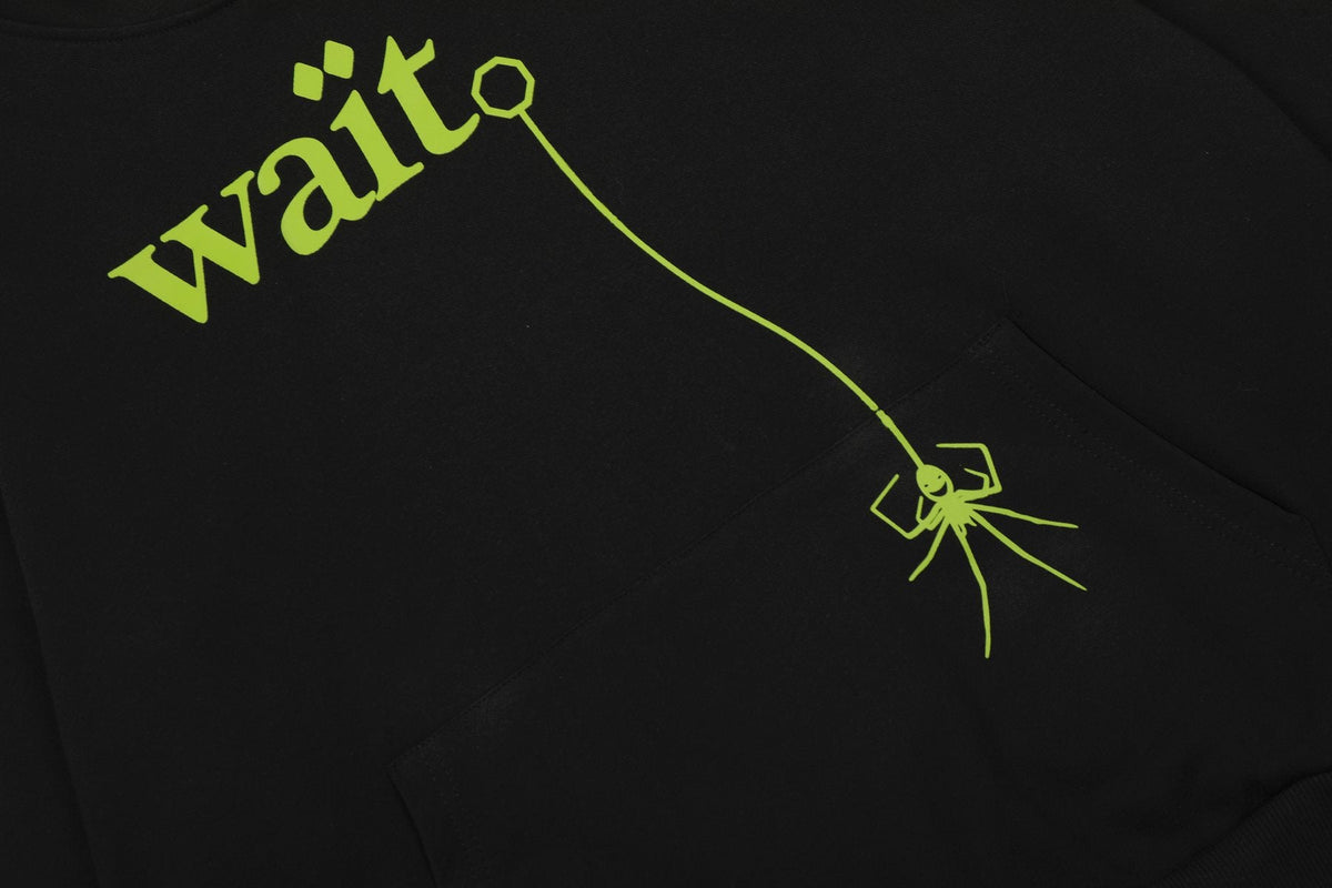Sp5der Lime Green Web Graphic Pullover Hoodie