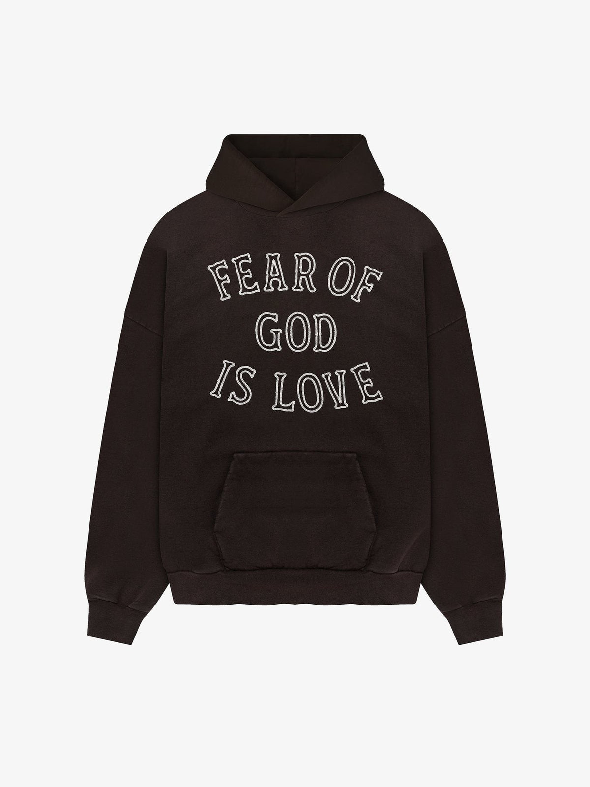Fear of God Is Love Washed Graphic Hoodie