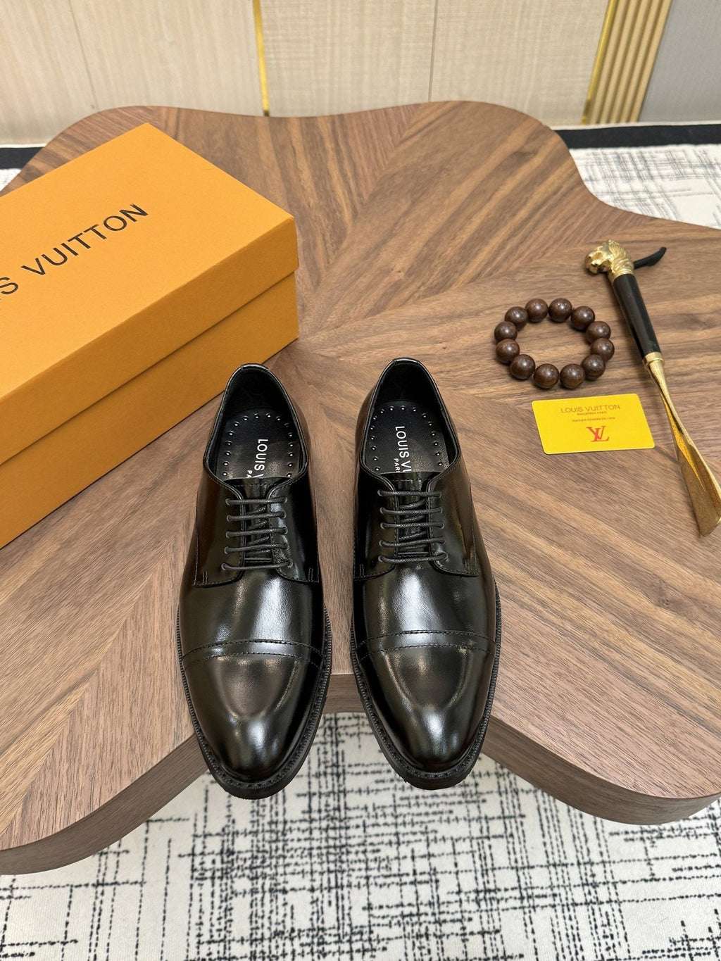 Louis Vuitton Black Lace-Up Dress Shoes