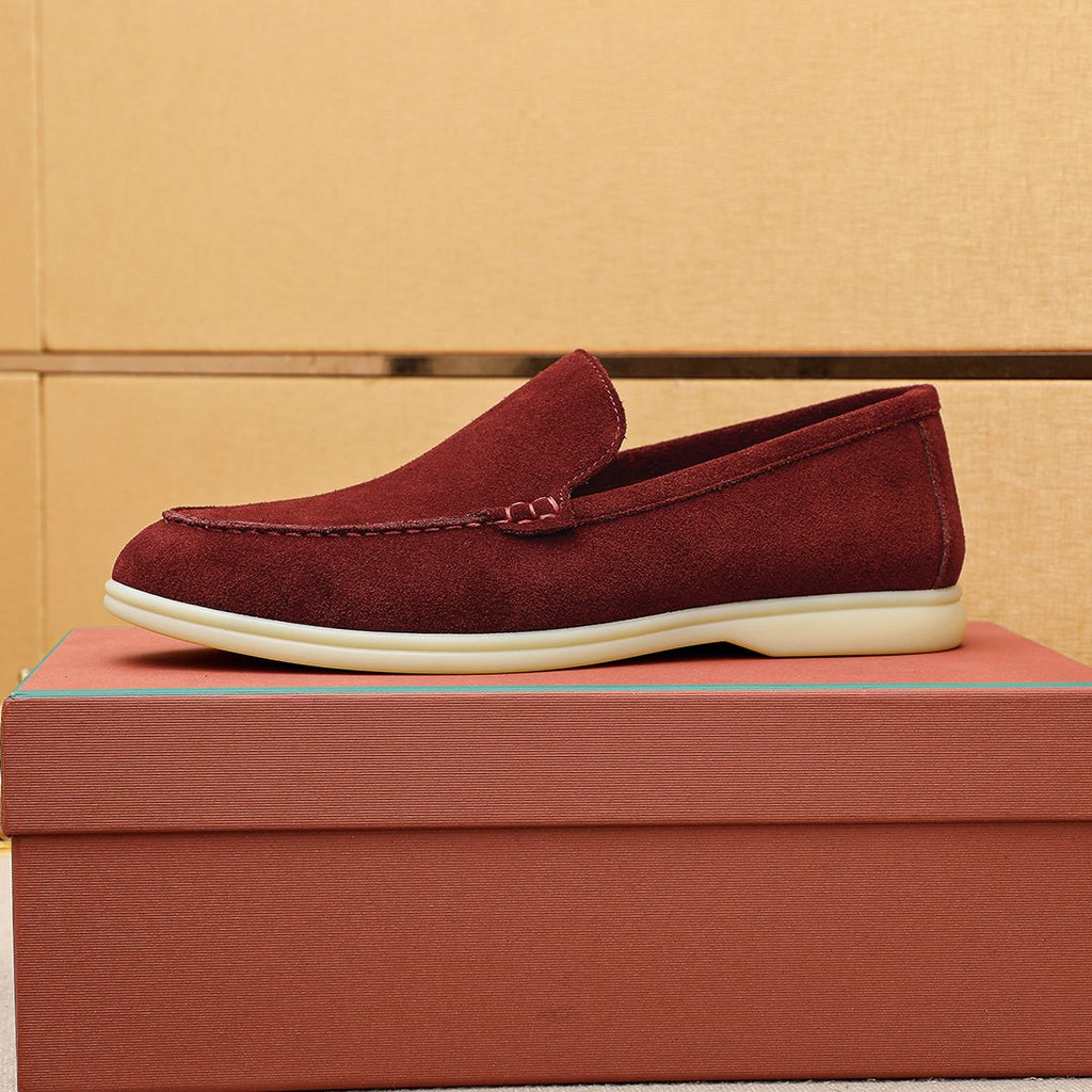Loro Piana Suede Slip-On Loafers